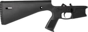 Wraithworks WARP-15 polymer complete AR-15 lower receiver in black showing integral stock and textured grip