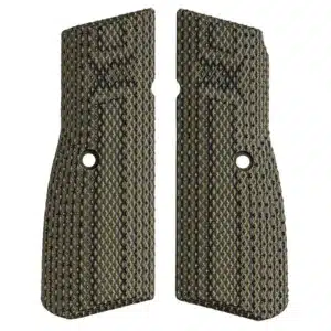 FN High Power G10 Diamond Back grips in Dirty Olive finish