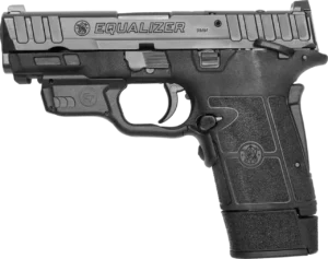 Smith & Wesson Equalizer 9mm micro-compact pistol, black, optics-ready with Crimson Trace Laserguard