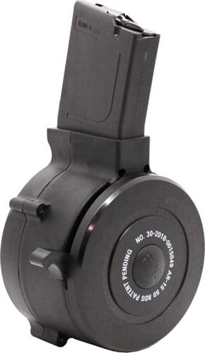 IVER JOHNSON MAGAZINE AR15 - 223 50RD DRUM BLACK POLYMER