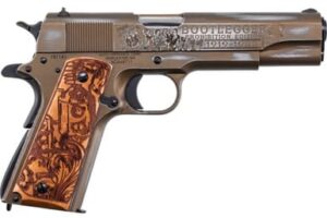 Auto-Ordnance 1911 Bootlegger BKOC9 7+1 Burnt Bronze with engraved wood grips