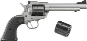 Ruger Super Wrangler 2033 silver Cerakote revolver 5.5-inch barrel two cylinders