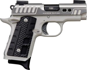 Kimber Micro 9 Rapide Black Ice 9mm 3.15in pistol silver gray with black G10 grips