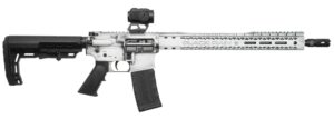 Black Rain Ordnance SPEC 15 W Red Dot Optic 16 Battleworn White AR rifle configuration with red dot