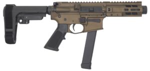 Brigade BM-9 9mm AR-style pistol Midnight Bronze with SBA3 brace and M-LOK handguard