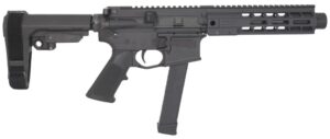 Brigade BM-9 9mm AR-style pistol in armor black with SBA3 brace and 8-inch M-LOK rail