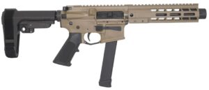 Brigade BM-9 9MM FDE AR pistol with SBA3 brace and M-LOK rail