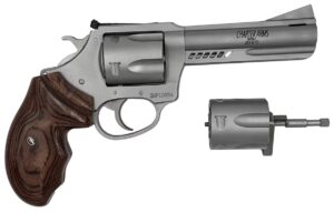 Charter Arms Double Dog Revolver MPN 73942 stainless 4.2 inch ported barrel walnut grips