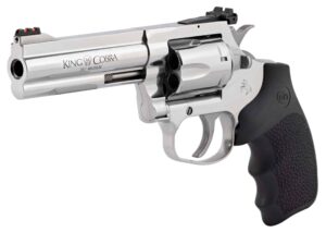 Colt King Cobra Target stainless revolver with Hogue rubber grip and fiber-optic front sight