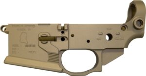 Franklin Armory Libertas stripped billet AR-15 lower in Desert Smoke finish