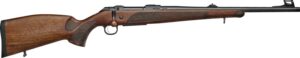 CZ 600 Plus LUX .300 Win Mag bolt-action rifle with walnut stock and threaded muzzle