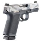 Ruger RXM 9mm 4in pistol with white camo slide and grey polymer frame