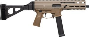 Grand Power Stribog SP45A3 .45 ACP 8in FDE pistol with SBT folding brace