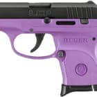 Ruger LCP-PG Lady Lilac .380 ACP blued slide purple polymer grip 2.75 inch barrel