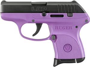 Ruger LCP-PG Lady Lilac .380 ACP blued slide purple polymer grip 2.75 inch barrel