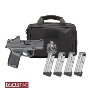Springfield Armory Hellcat OSP 9mm pistol with Viridian RFX11 and four 10-round magazines
