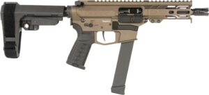 CMMG Banshee MKGs 9mm 5in pistol in midnight bronze with EML4 M-LOK handguard