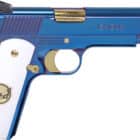 Iver Johnson Eagle Ultramarine 1911 45 ACP pistol with 5.00 in barrel and PVD finish