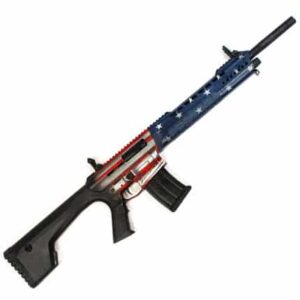 GForce Arms Typhoon 12Ga 20-inch autoloading shotgun with USA RWB flag finish
