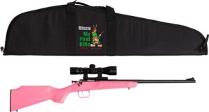 Keystone Crickett .22 LR youth rifle pink synthetic with scope and case