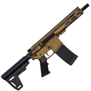 Great Lakes GL-15 .223 Wylde 7.5-inch braced pistol in bronze with black handguard