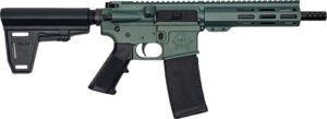 Great Lakes GLFA AR-15 7.5in braced pistol charcoal green with 30rd magazine