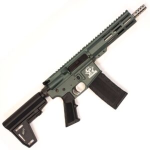 Great Lakes GL15223SSPBCHG .223 Wylde 7.5 inch braced AR pistol charcoal green