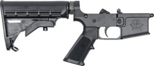 Great Lakes GLFA AR-15 lower group 5.56mm with adjustable black synthetic stock