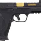 Ed Brown MPF-MATCH-GOLD 9mm custom M&P pistol with gold threaded barrel and Trijicon optic cut