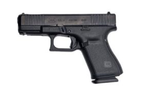 Glock 19C Gen 5V 9mm pistol with 4.02" compensated barrel in black