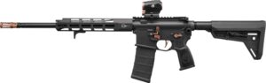 Sig Sauer M400 ROSE 5.56 NATO 16-inch rifle with ROMEO5 Gen II optic, black receiver and rose gold controls