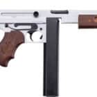 Auto-Ordnance Thompson TM1 250th Navy 16.5 inch .45 ACP carbine in white Cerakote with engraved walnut furniture
