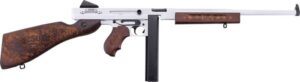Auto-Ordnance Thompson TM1 250th Navy 16.5 inch .45 ACP carbine in white Cerakote with engraved walnut furniture