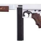 Auto-Ordnance Thompson TM1 250th Navy 16.5 inch .45 ACP carbine in white Cerakote with engraved walnut furniture