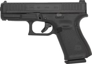 Glock G44 Gen5 Compact .22 LR pistol matte black with serrated slide and two magazines