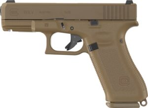 Glock G19X V 9mm coyote brown pistol with 4.02 inch barrel