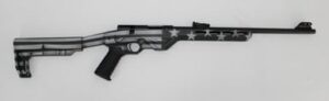 Citadel Trakr CIT22LRBLTUSG .22LR bolt-action rifle 18 inch barrel US Flag Grayscale