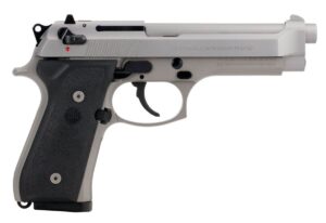 Beretta 92FS Inox 9mm CA-compliant full-size pistol with satin stainless slide and black stippled grips