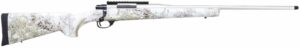 LSI HOWA M1500 .308 Win rifle with Cerakote white threaded barrel and Kings Snow camo HTI synthetic stock