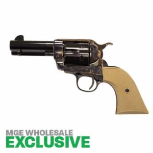 Pietta SA .45 LC 3.5-inch revolver with case hardend frame and grey polymer grip