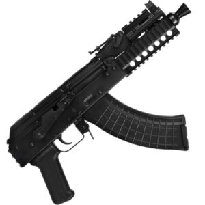 Pioneer AK0031-K-PRO Hellpup 7.62x39 7in AK pistol with quad Picatinny rails and black synthetic furniture