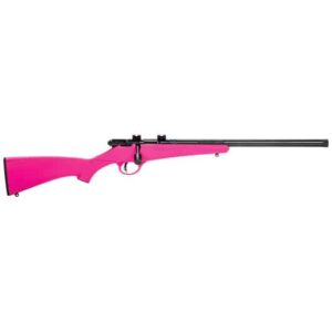 Savage Rascal FV-SR youth single-shot rifle 16.125 inch heavy threaded barrel pink synthetic stock