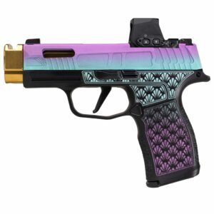 Sig Sauer Shark Coast Tactical Island Bug P365X 9mm 3.1in purple green Cerakote with Romeo-X optic