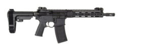 Troy Industries A4 10.5-inch 5.56 AR pistol in black with SBA3 brace and SOCC92 handguard