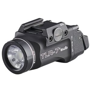 Streamlight TLR-7X Sub 500 lumen weapon light, black, fits 1913 short rails, MFG#69402