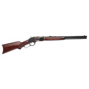 Taylors and Company TF Uberti 1873 Trapper .45 LC lever-action rifle with walnut pistol grip and blued finish