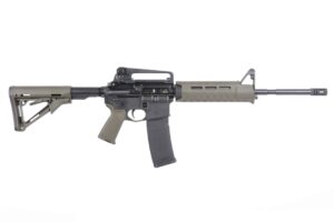Bushmaster Patrolman 5.56 NATO rifle in OD Green with Magpul MOE furniture and detachable carry handle