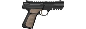 Browning Buck Mark Black Label .22 LR pistol black with FDE overmolded UFX grips and Picatinny rail