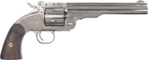 Cimarron No.3 Schofield .45 Long Colt 7-inch nickel revolver with walnut grips