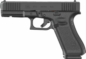 Glock G17 V 9mm pistol 4.49-inch barrel black fixed sights three magazines